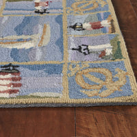 8' x 10'6" Wool Blue Area Rug