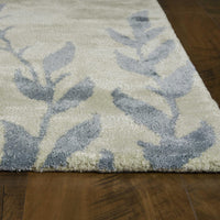 5' x 8' Wool & Viscose Blend Ivory Area Rug