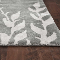 5' x 8' Wool & Viscose Blend Silver Area Rug