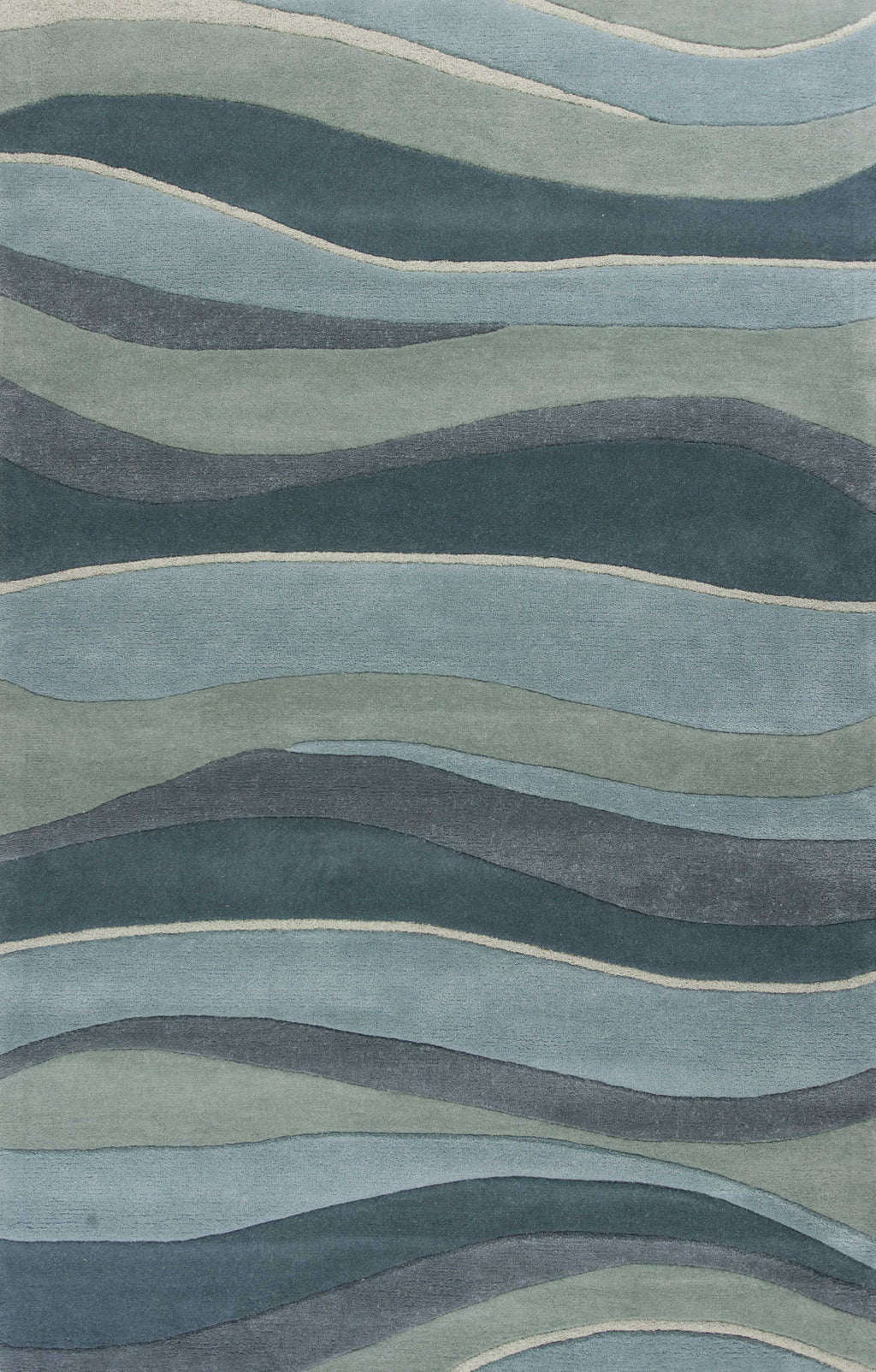 8' x 10' 6" Wool Ocean Area Rug