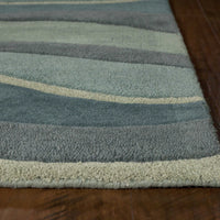 8' x 10' 6" Wool Ocean Area Rug