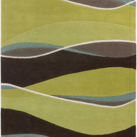 8' x 10'6" Wool Lime-Mocha Area Rug