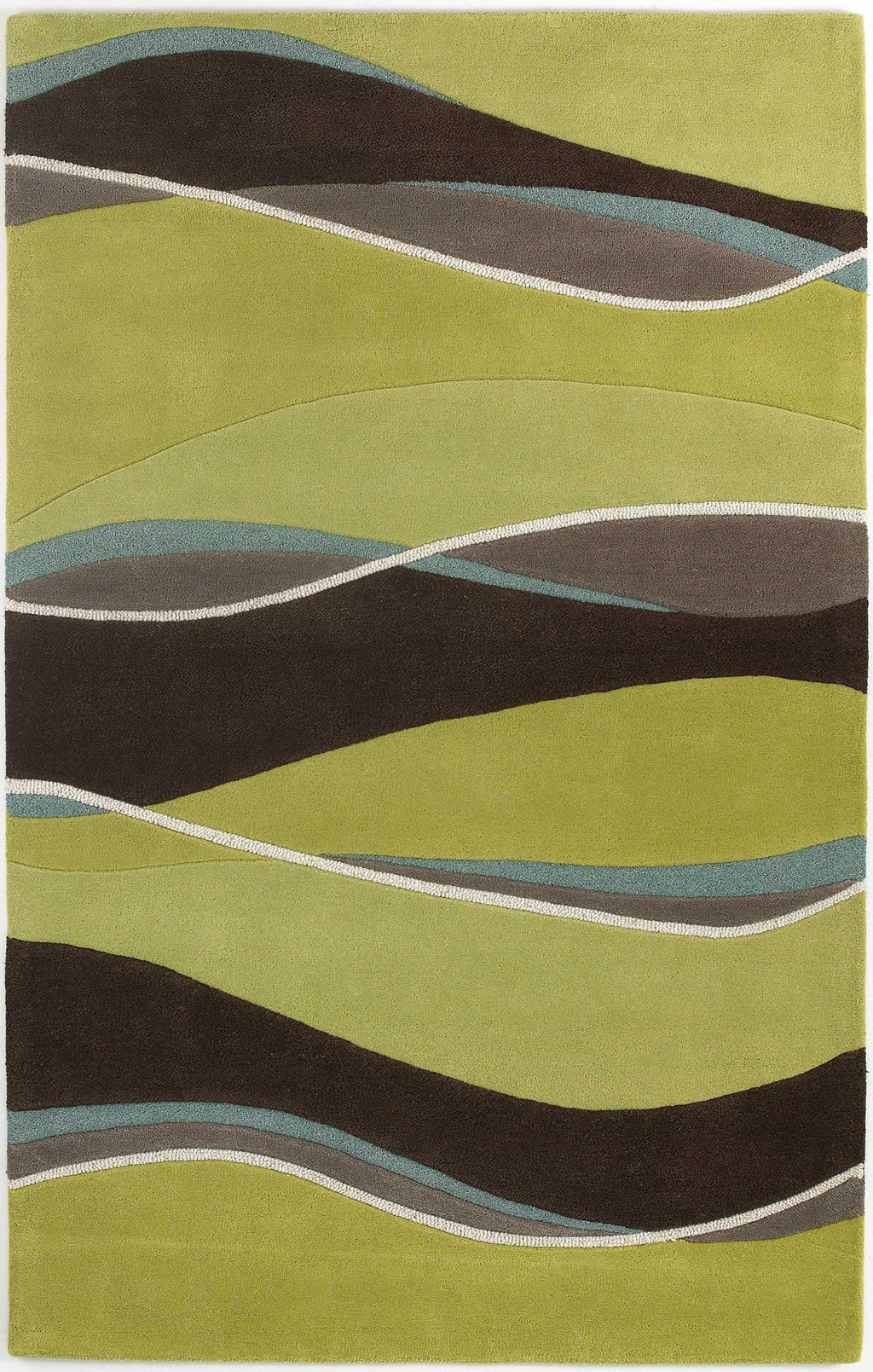 8' x 10'6" Wool Lime-Mocha Area Rug