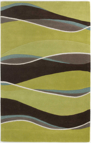 8' x 10'6" Wool Lime-Mocha Area Rug