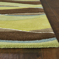 8' x 10'6" Wool Lime-Mocha Area Rug