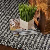 8'6" x 11'6" Wool Grey Area Rug