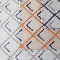 8'6" x 11'6" Wool Tangerine-Indigo Area Rug