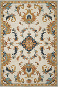 8'6" x 11'6" Wool Ivory Area Rug