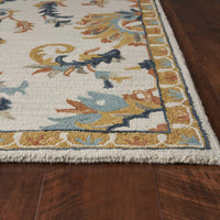 8'6" x 11'6" Wool Ivory Area Rug