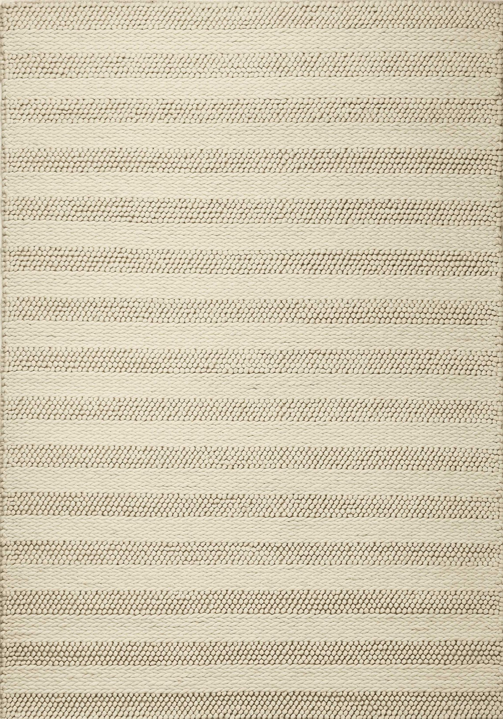 7'6" x 9'6" Wool White Area Rug