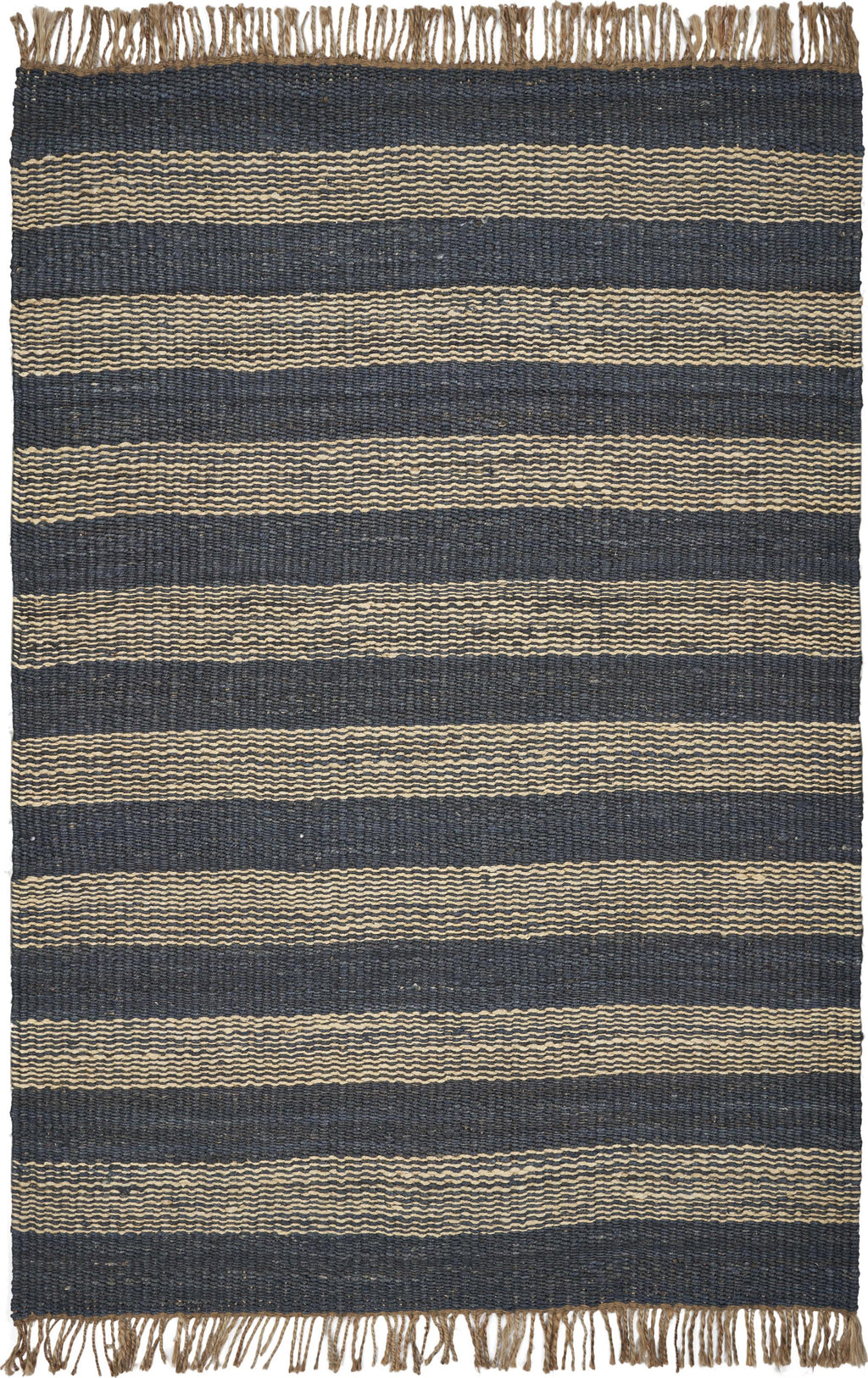 8'6" x 11'6" Jute Navy Area Rug