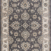 9' x 12' Polypropelene Grey-Ivory Area Rug