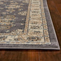 9' x 12' Polypropelene Grey-Ivory Area Rug