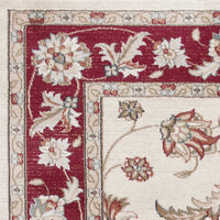 9' x 12' Polypropelene Ivory-Red Area Rug