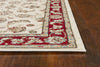 9' x 12' Polypropelene Ivory-Red Area Rug