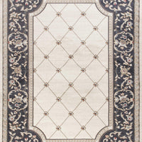 9' x 12' Polypropelene Ivory-Grey Area Rug