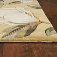 7'9" x 10'6" Wool Gold Area Rug