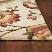 7'9" x 10'6" Wool Ivory Area Rug