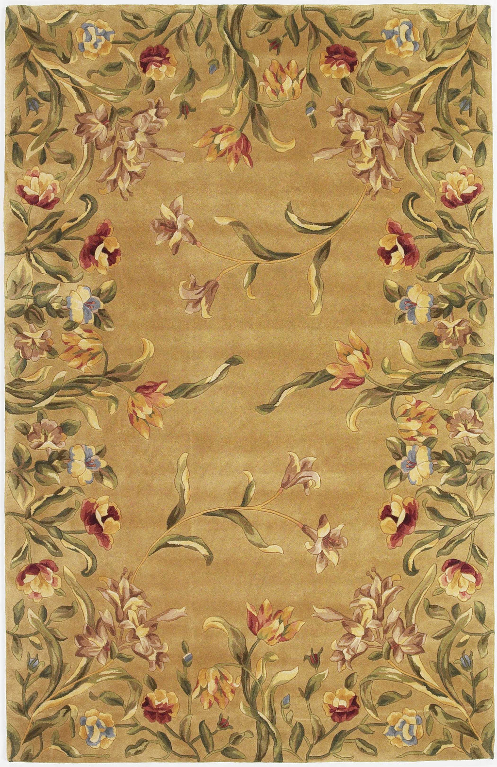 8' x 11' Wool Gold Area Rug