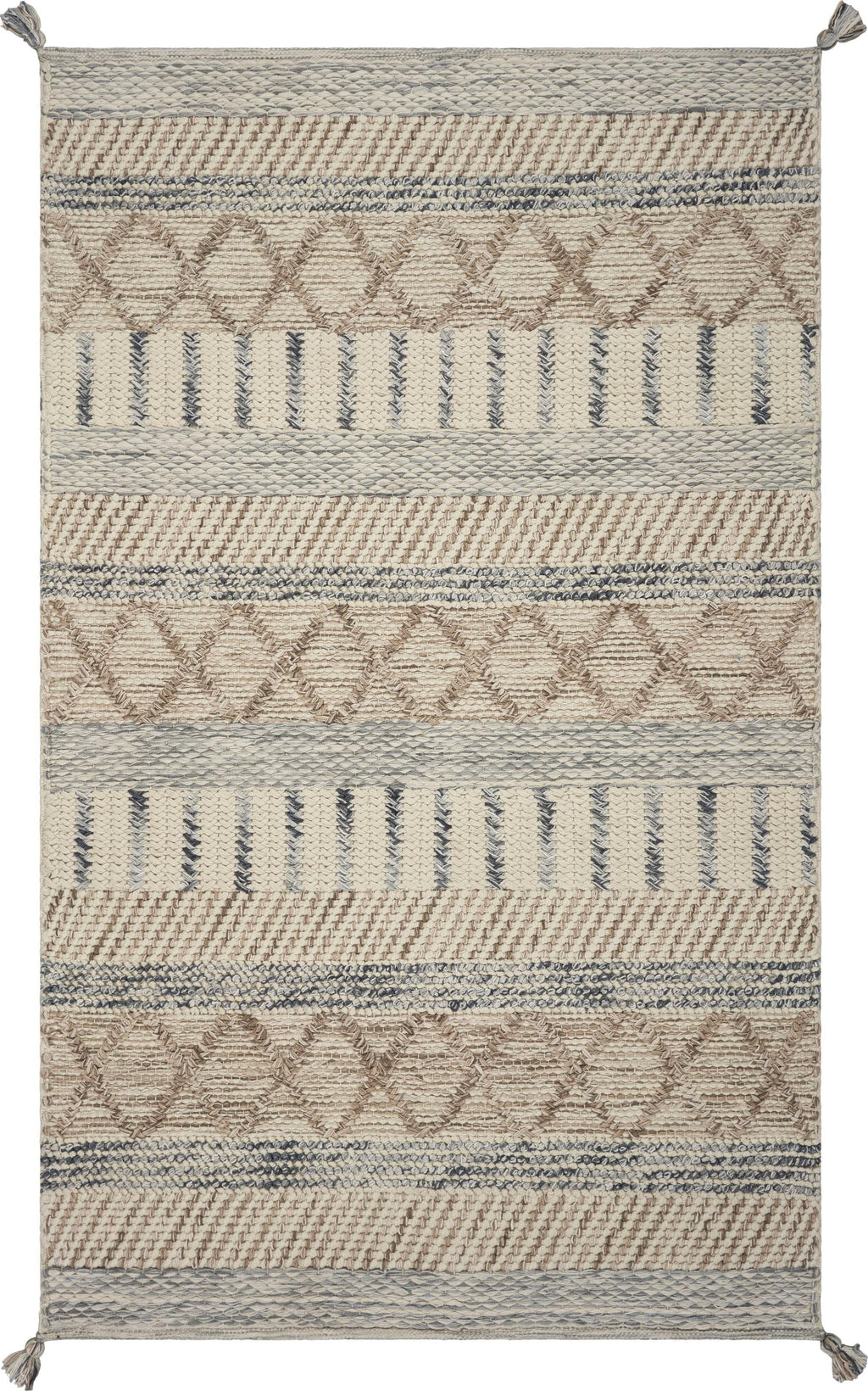 8' x 11' Polyester Greige Area Rug