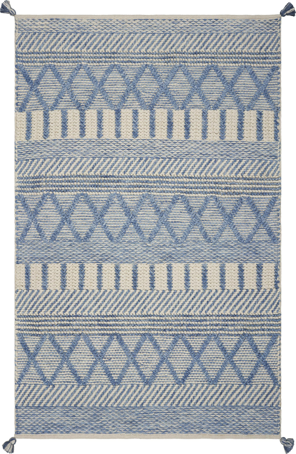 8' x 11' Polyester Denim Area Rug