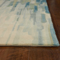 7'9" x 9'9" Wool Green Area Rug