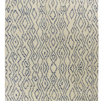 7'9" x 9'9" Wool Ivory-Blue Area Rug