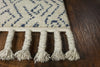 7'9" x 9'9" Wool Ivory-Blue Area Rug