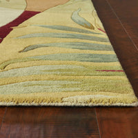 8'6" x 11'6" Wool Coral-Ivory Area Rug