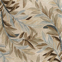 9'x12' Ivory Hand Tufted Pinnate Fronds Indoor Area Rug