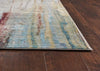 9' x 11'9" Polypropelene Ivory-Teal Area Rug