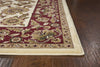 9'10" X 13'2" Polypropelene Ivory-Red Area Rug