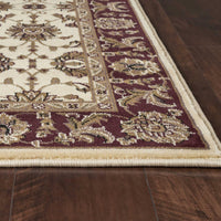 9'10" X 13'2" Polypropelene Ivory-Red Area Rug