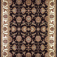 9'10" X 13'2" Polypropelene Black-Ivory Area Rug