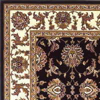 9'10" X 13'2" Polypropelene Black-Ivory Area Rug