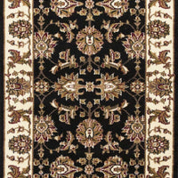 9'10" X 13'2" Polypropelene Black-Ivory Area Rug