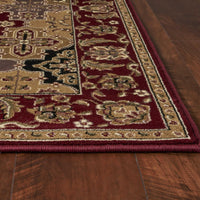 9'10" X 13'2" Polypropelene Red Area Rug