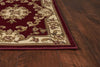 9'10" x 13'2" Polypropelene Red-Ivory Area Rug