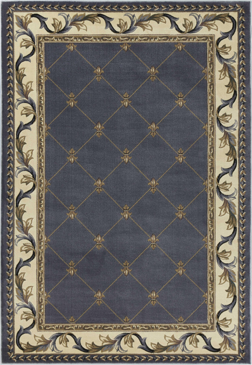 9'10 x 13'2" Polypropelene Blue Area Rug