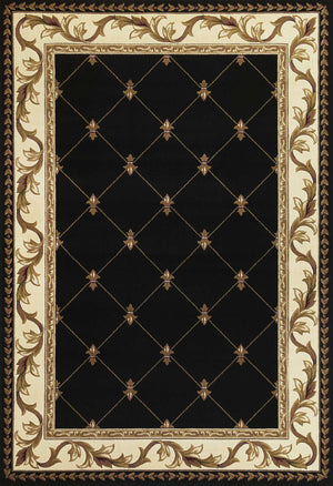 9'10" x 13'2" Polypropelene Black Area Rug