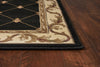 9'10" x 13'2" Polypropelene Black Area Rug