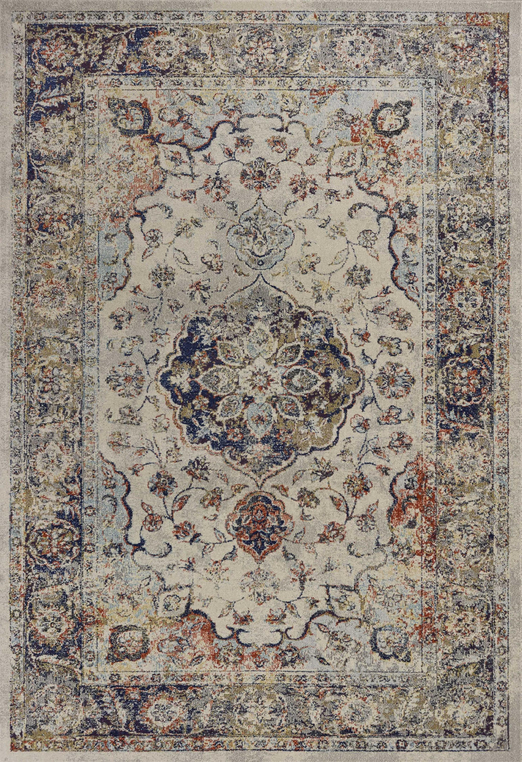 9'10" x 13'2" Polypropelene Ivory Area Rug