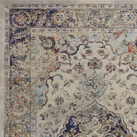 9'10" x 13'2" Polypropelene Ivory Area Rug