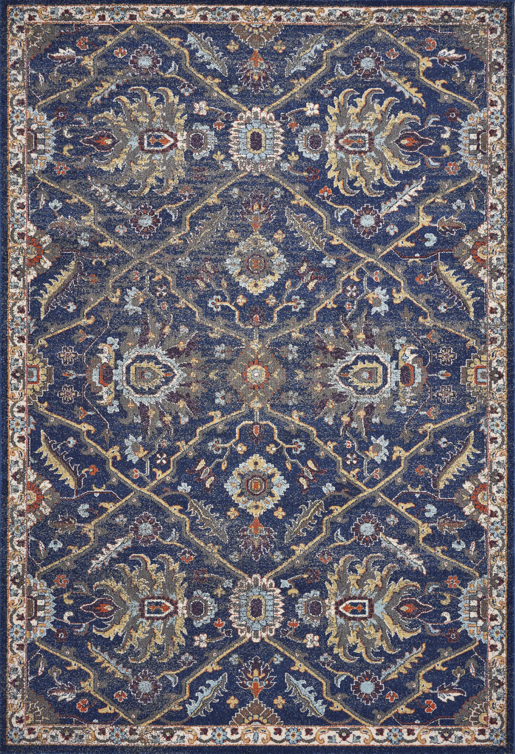 9'10" x 13'2" Polypropelene Royal Blue Area Rug