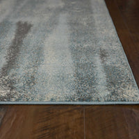 9' x 13' Polypropylene Teal Area Rug