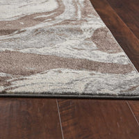 9'10" x 13'2" Polypropelene Mocha Area Rug