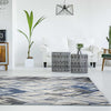 9'10" x 13'2" Polypropelene Grey-Navy Area Rug