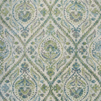 9'10" x 13'2" Polypropelene Ivory-Teal Area Rug