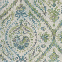 9'10" x 13'2" Polypropelene Ivory-Teal Area Rug