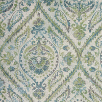 9'10" x 13'2" Polypropelene Ivory-Teal Area Rug